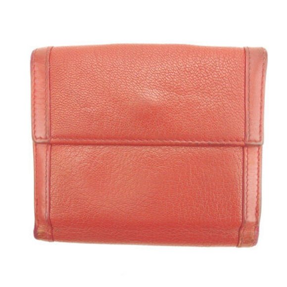 Bvlgari Wallet Purse Folding wallet Red Silver Woman Authentic Used Y4085 - Picture 2 of 6